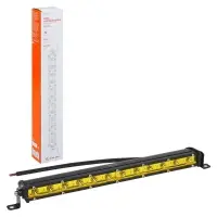 Фара (балка) светодиод. однорядная, 12LED, желтый дальний свет, 18Вт, 343x30x47мм, 12/24В