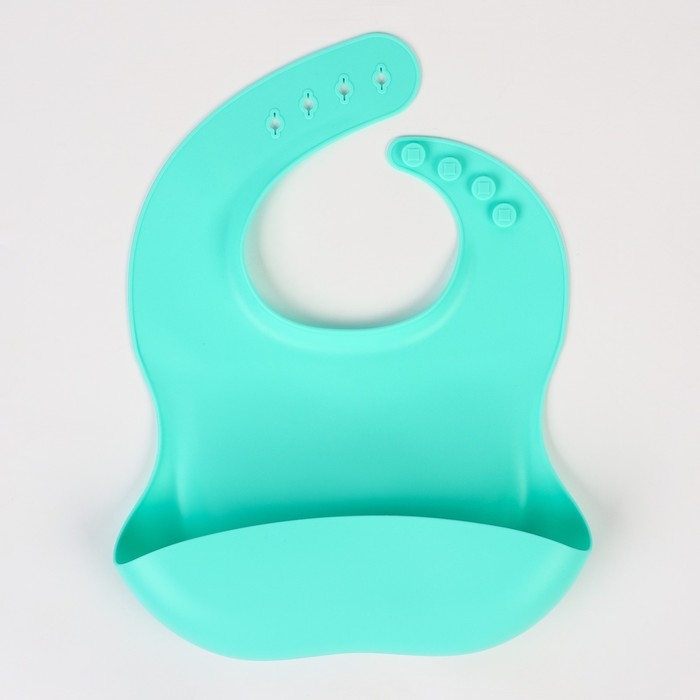 Набор для кормления: нагрудник, тарелка на присоске, ложка, Крошка Я, бирюзовый Набор для кормления: нагрудник, тарелка на присоске, ложка, Крошка Я, бирюзовый