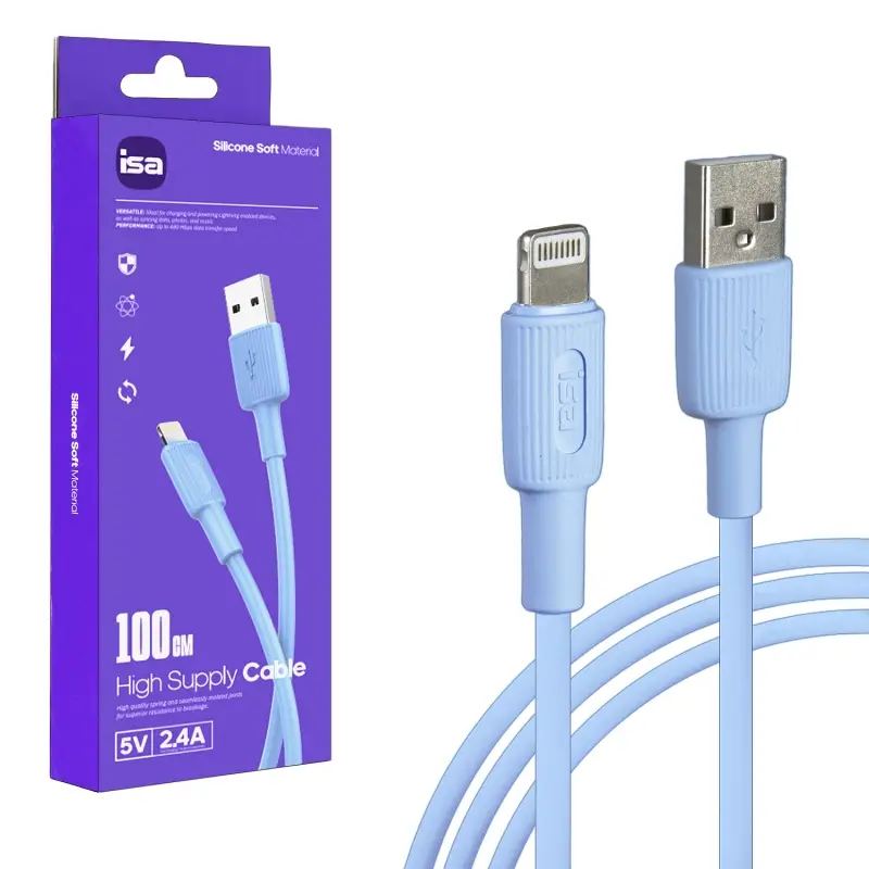 Кабель BX-1 USB на Lightning 1m 2.4A ISA синий