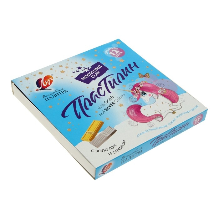 Пластилин 12 цветов, 230 г Пластилин 12 цветов, 230 г "Волшебная палитра"