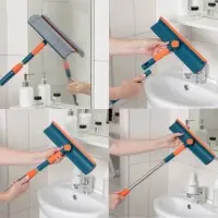 Щётка для окон, телескопическая ручка 68 (102) см, насадка из микрофибры 28&times;7 см