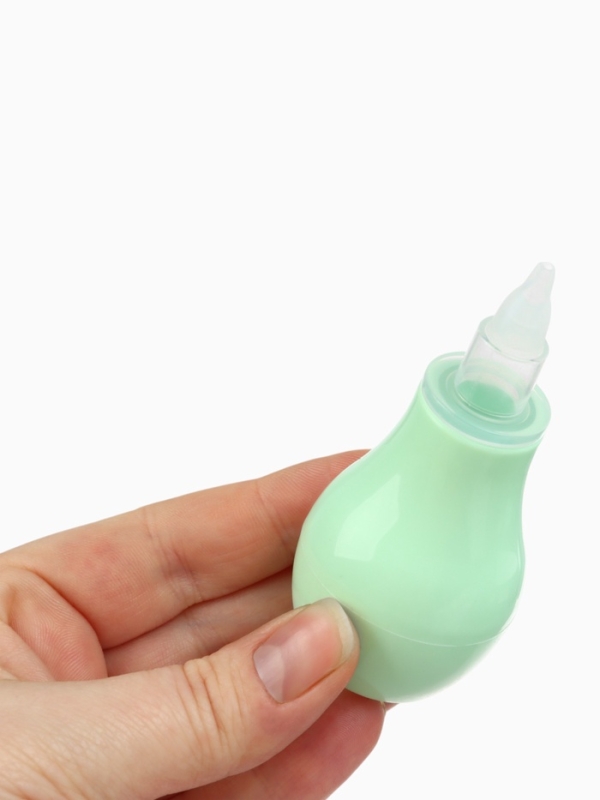 Аспиратор назальный, с колпачком, цвет мятный Аспиратор назальный, с колпачком, цвет мятный