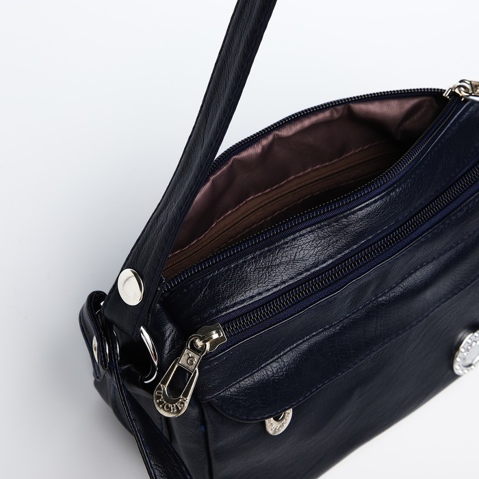 Сумка кросс-боди на молнии, цвет синий Сумка кросс-боди на молнии, цвет синий