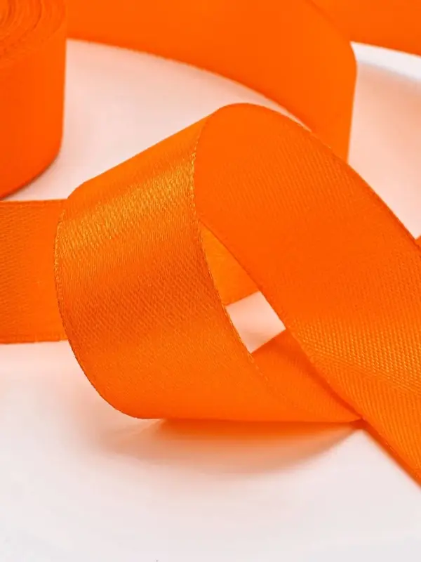 Лента атласная, 20 мм, 23&plusmn;1 м, ярко-оранжевая №25