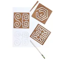 Игра развивающая "Межполушарные доски" со съёмными трафаретами 05893