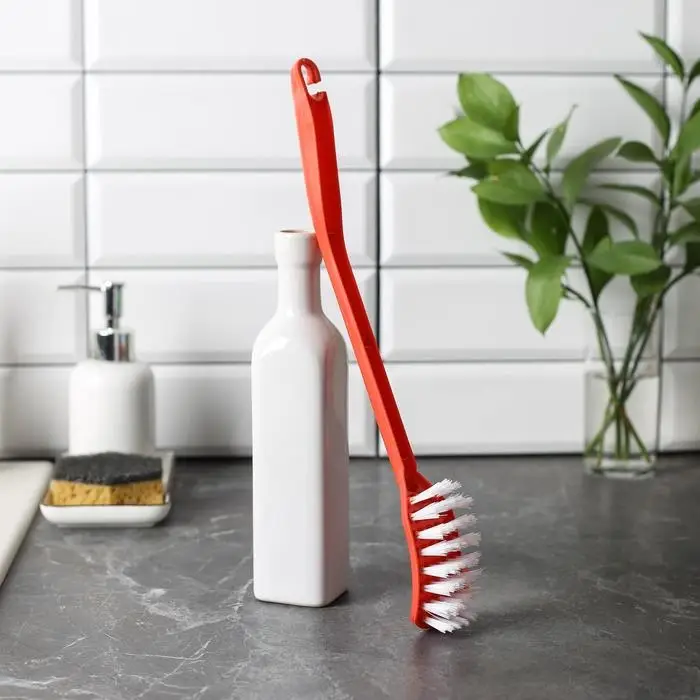 Щётка для труднодоступных мест на длинной ручке, 35 см, МИКС Щётка для труднодоступных мест на длинной ручке, 35 см, МИКС