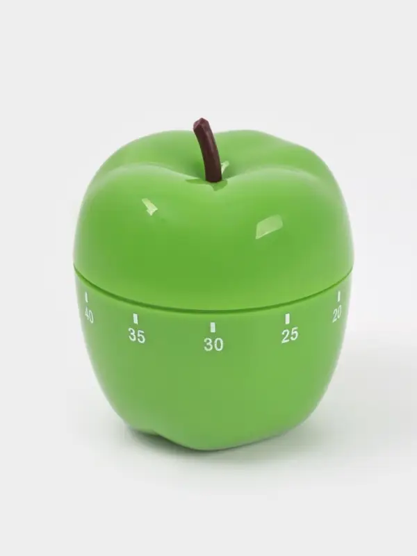 Таймер механический Доляна &laquo;Яблоко&raquo;, кухонный, 6.5&times;7 см, зелёный