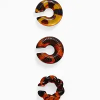 Серьги каффы &laquo;Леопард&raquo;, набор 3 шт. цветные