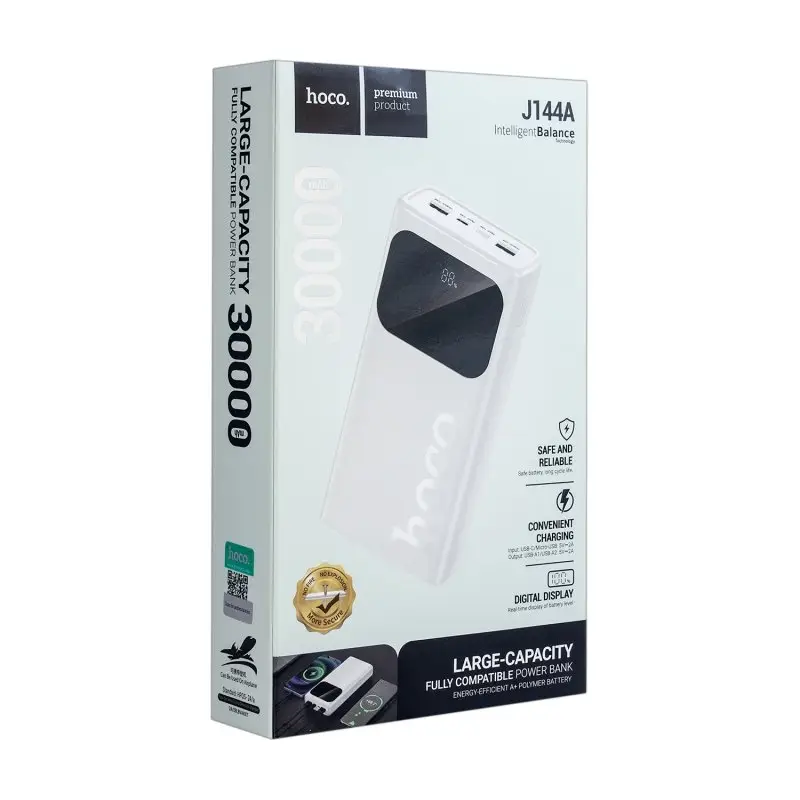 Внешний аккумулятор 30000 mAh J144A HOCO белый