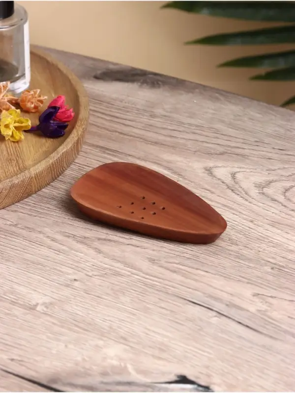 Мыльница, 13&times;8&times;1.5 см, дерево джати, коричневая