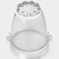 Ведро для льда с ручкой и щипцами Paşabah&ccedil;e Sylvana, 650 мл, h=13 см, стекло, прозрачное