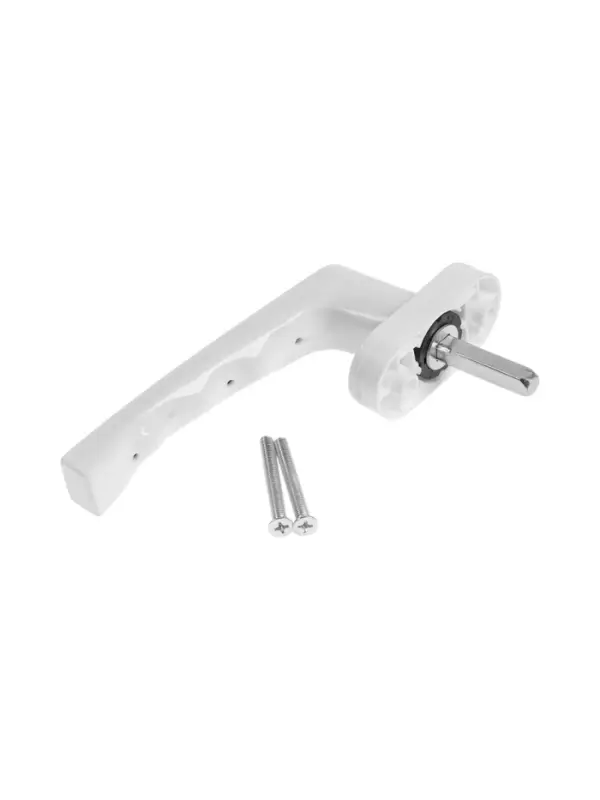 Ручка для окон ПВХ ТУНДРА, пластиковая, 32 мм, цвет белый, набор 2 шт