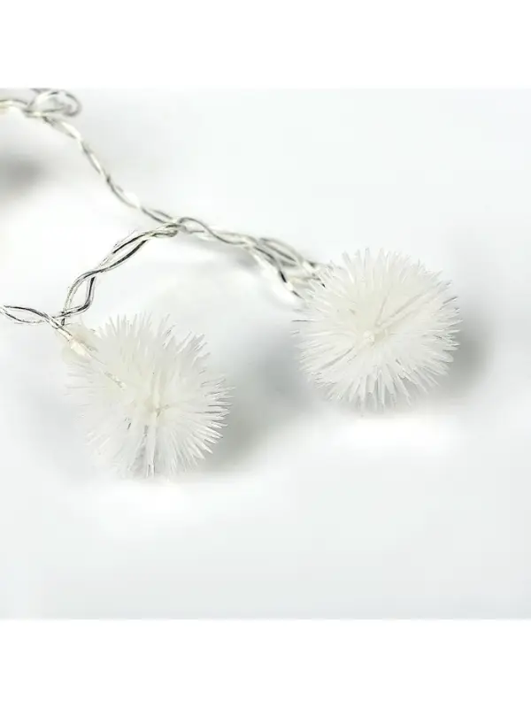 Гирлянда &laquo;Занавес&raquo; 2&times;1.5 м с насадками &laquo;Ёжики&raquo;, IP20, прозрачная нить, 360 LED, свечение мульти, 8 режимов, 220 В