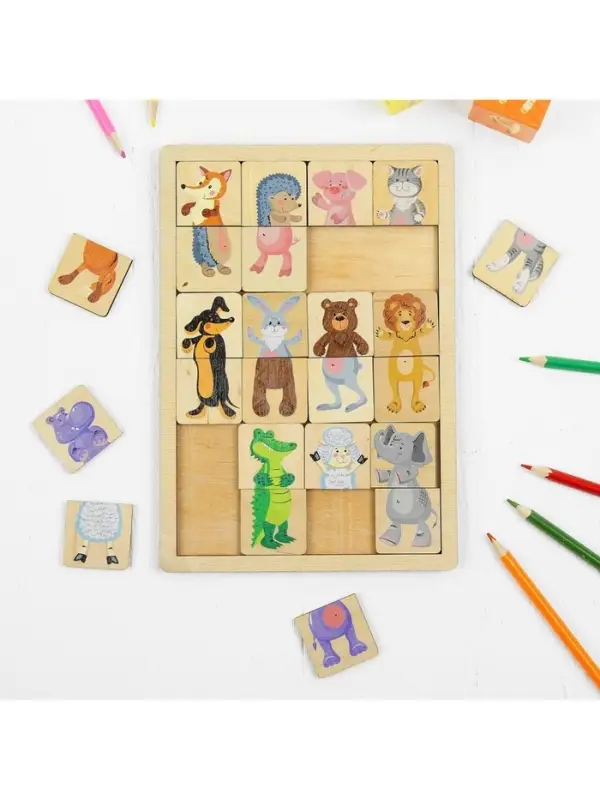 Пазлы деревянные Десятое Королевство &laquo;Зоопарк&raquo;, 24 детали