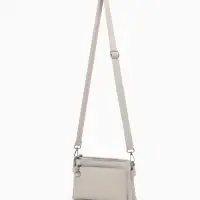 Сумка женская кросс-боди на молнии, 20.5&times;2&times;13 см, серая