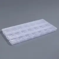 Органайзер для хранения мелочей, 21 отделение, 21.5&times;10.5&times;1.9 см, прозрачный