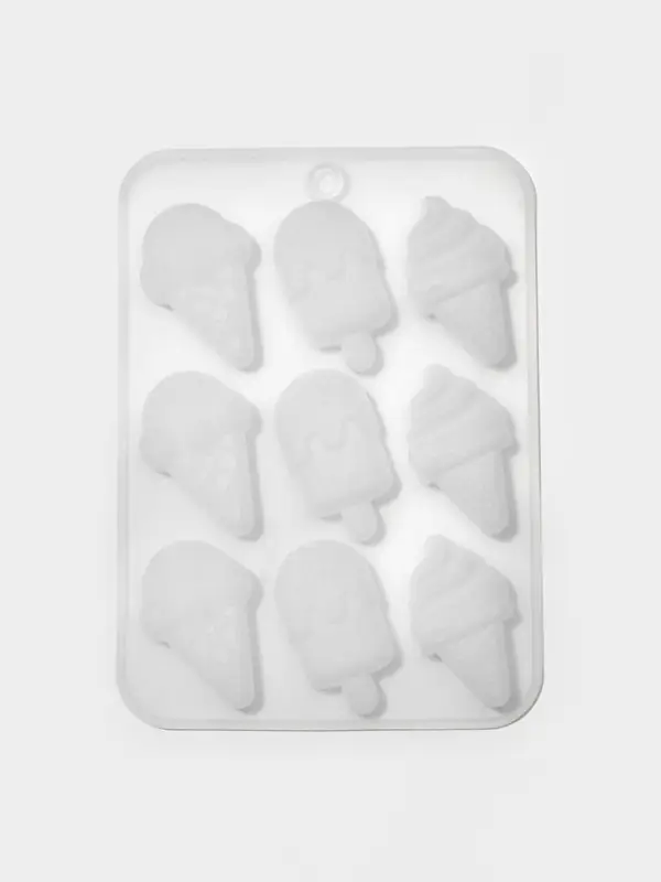 Форма для шоколада &laquo;Мороженое&raquo;, силикон, 16&times;11&times;1 см, 9 ячеек, прозрачная