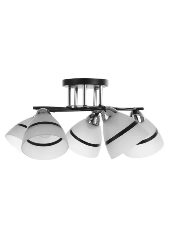 Люстра потолочная BayerLux &laquo;Лайма&raquo;, 5хЕ27, 40 Вт, черно-хромовый, 55&times;55&times;24 см