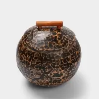 Банка для сыпучих продуктов, 11&times;11&times;10 см, бамбук