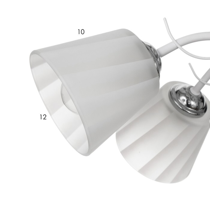 Люстра 2785/5 E27 40Вт бело-хромовый 55х55х30 см BayerLux Люстра 2785/5 E27 40Вт бело-хромовый 55х55х30 см BayerLux