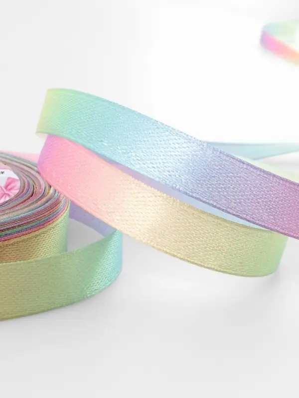 Лента атласная &laquo;Радуга&raquo;, 10 мм &times; 18 &plusmn; 1 м, разноцветная