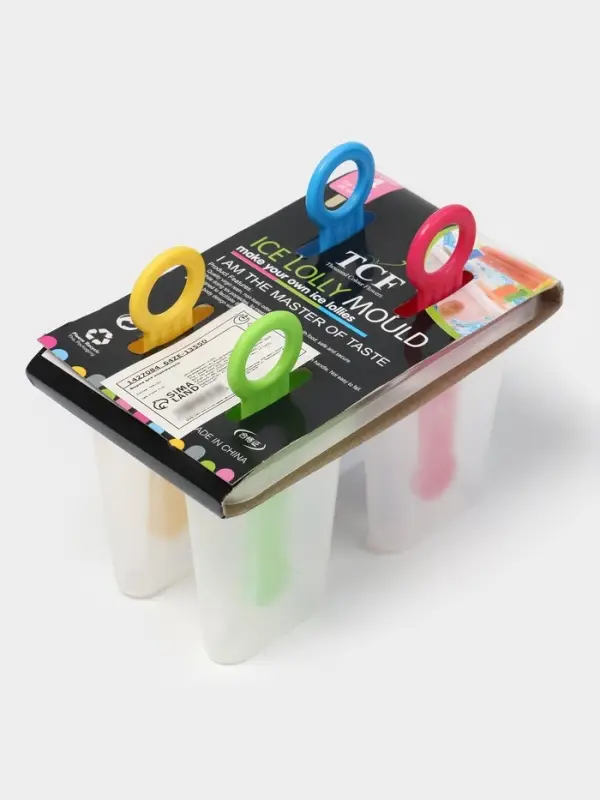 Форма для мороженого Доляна &laquo;Симпл&raquo;, 12.5&times;7&times;10 см, 4 ячейки, 50 мл, пластик, прозрачная