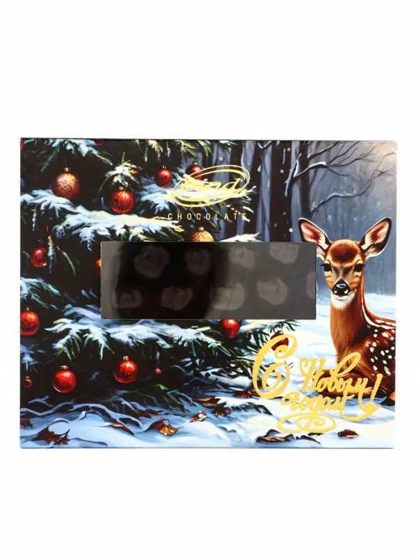 Шоколадное драже &laquo;Малина в темном шоколаде&raquo;, Золотой Новый Год, 100 г