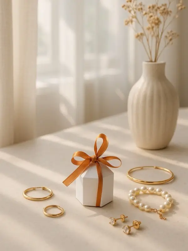 Коробочка подарочная складная «Купол» 4×4×5.5, бело-золотой