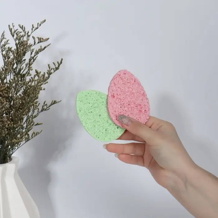 Набор спонжей для умывания «Капля», 9.5×7 см, 2 шт., МИКС