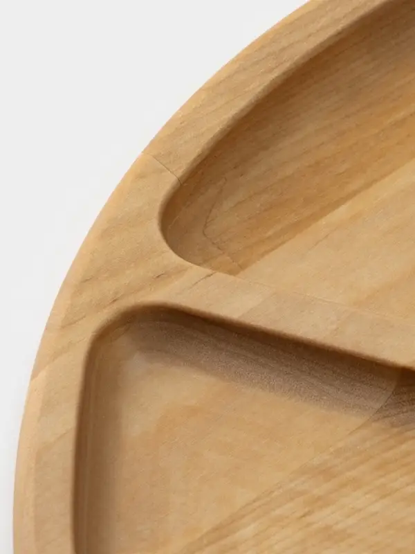 Менажница круглая Доляна, d=32 см, 7 секций, дерево берёза