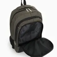 Рюкзак школьный на молнии, 2 отдела, 4 кармана, размер 32&times;15&times;47 см, хаки