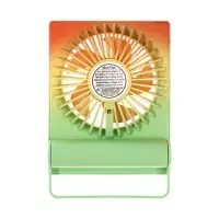 Вентилятор настольный YS2202B, портативный, осевой, 500 мАч, 3 режима, зелёно-оранжевый