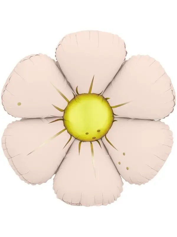 Воздушный шар фольгированный 25" &laquo;Ромашка&raquo;, светло - розовый сатин