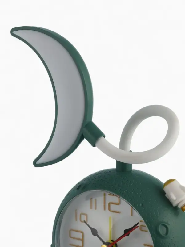 Часы - будильник &laquo;Полумесяц&raquo;, детские, подсветка, 2 режима, циферблат d=9 см, 9.8&times;31.5 см