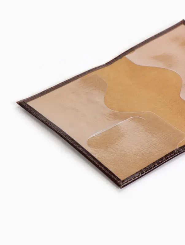 Обложка для паспорта, натуральная кожа, гладкая, бордовая