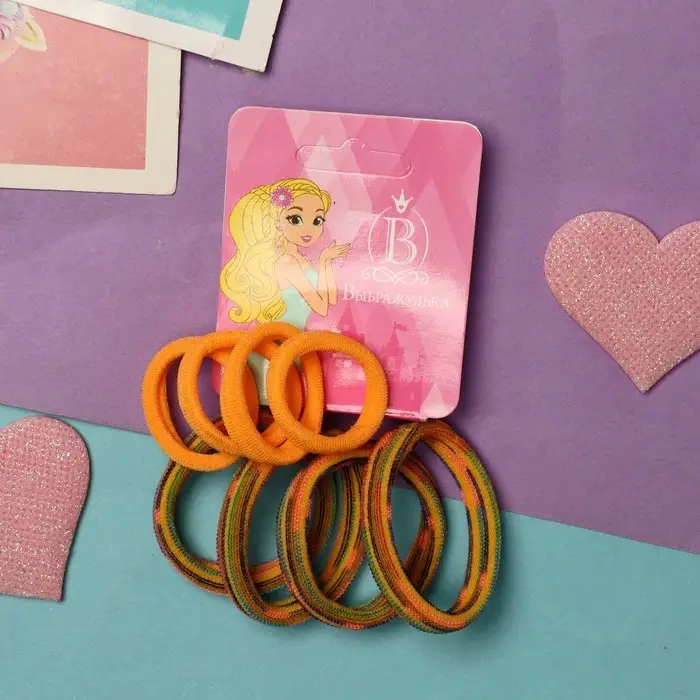Резинка для волос  Резинка для волос "Спорт ассорти" (набор 8 шт) штрихи, микс