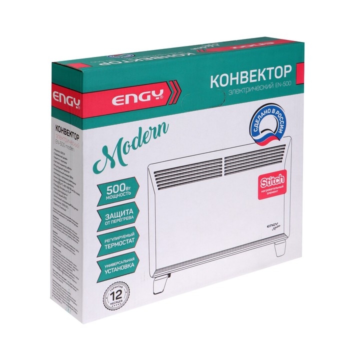 Конвектор электрический Engy EN-500 Modern, 500 Вт, настенный/напольный, до 10 м² Конвектор электрический Engy EN-500 Modern, 500 Вт, настенный/напольный, до 10 м²