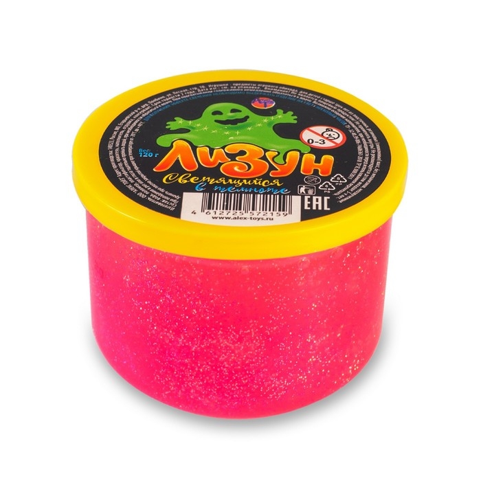 Лизун светящийся в темноте, 120 г, цвет МИКС