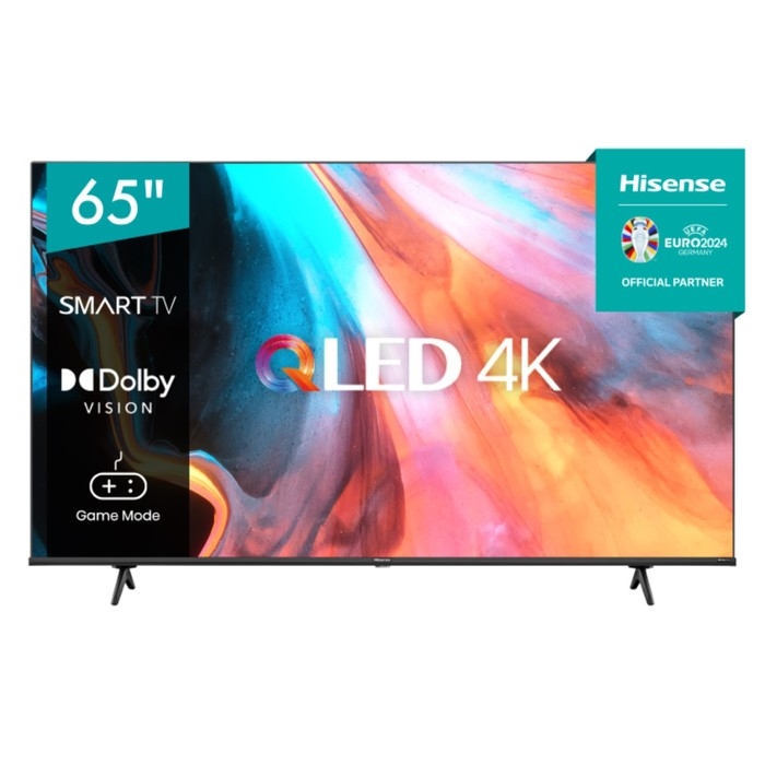Телевизор Hisense 65E7HQ, 65 Телевизор Hisense 65E7HQ, 65", 3840x2160, DVB-T2/C/S2, HDMI 3, USB 2, Smart TV, чёрный