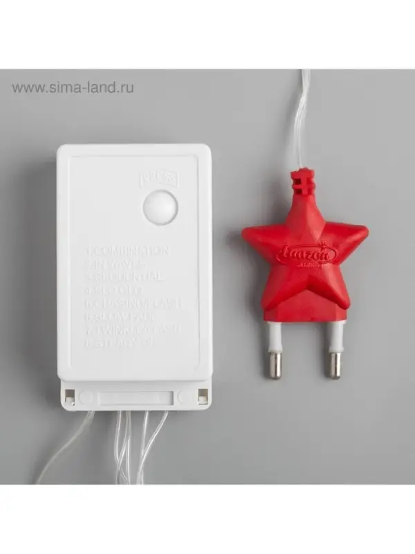 Гирлянда &laquo;Водопад&raquo; 2&times;1.5 м, IP20, прозрачная нить, 400 LED, свечение белое/синее, 8 режимов, 220 В