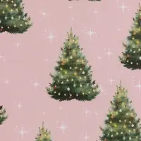 Бумага упаковочная глянцевая &laquo;Ёлки на розовом&raquo;, 70&times;100 см