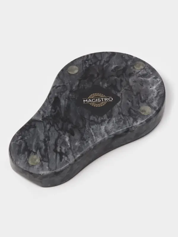 Подставка под ложку Magistro Marble, мрамор, 16.5&times;10&times;1.8 см, чёрная