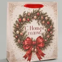 Пакет подарочный &laquo;Новогодняя пора&raquo;, 26&times;30&times;9 см, набор 3 шт.