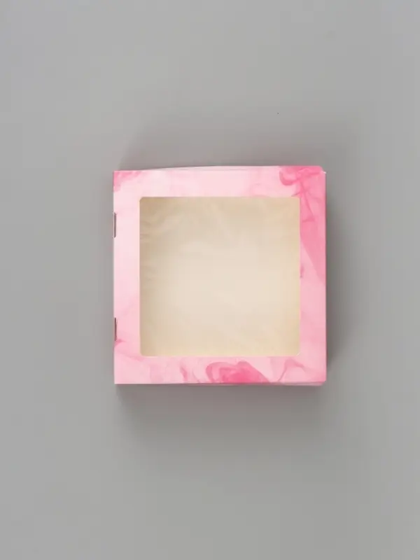 Коробка подарочная с окном &laquo;Подарок&raquo;, 20&times;20&times;4 см, самосборная