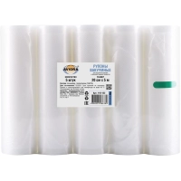 Пакет вакуумный рифленый в рулоне AVIORA, 200 х 5000 мм, 5 шт/уп