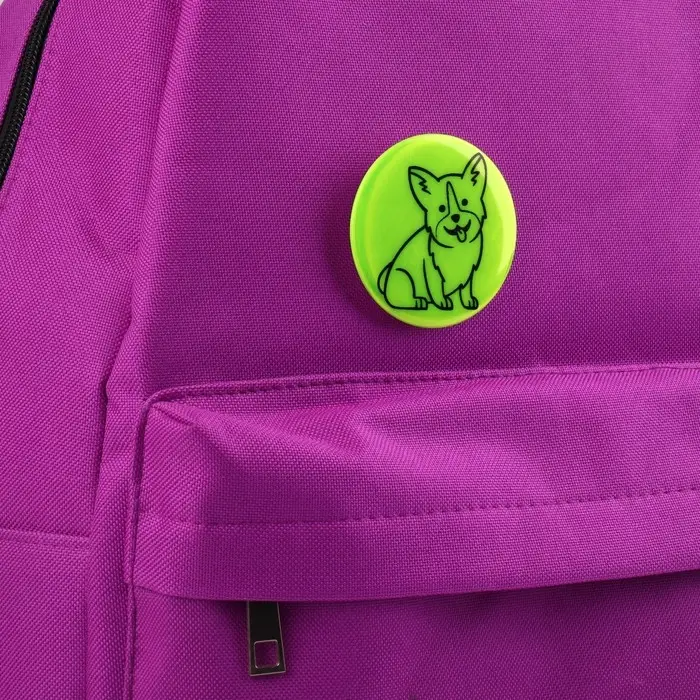 Светоотражающий значок «Корги», d=5.8 см, МИКС Светоотражающий значок «Корги», d=5.8 см, МИКС