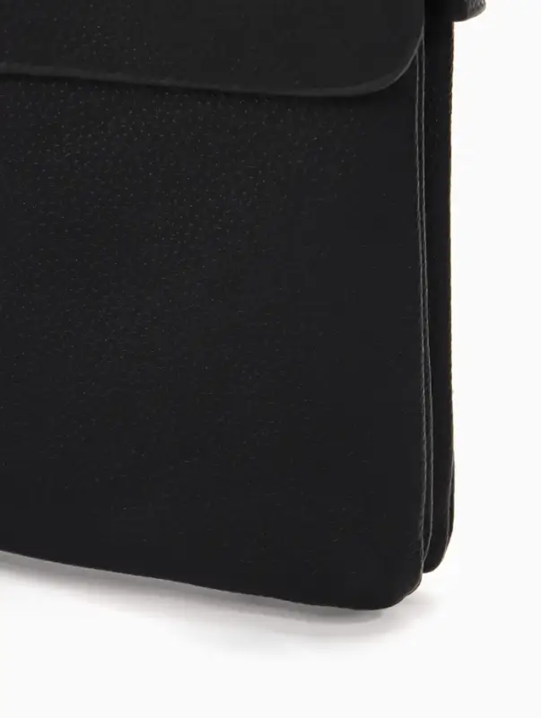 Сумка планшет муж, 19*2*23, 2 отд на молнии,  н/карм, длин рег ремень, черный