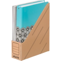 Лоток вертикальный Attache 75мм бурый с диз-м 4шт/уп (сборн) гофрокарт