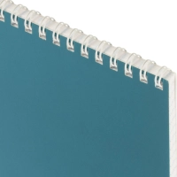 Блокнот А5 60л Attache Metallic Голубой клетка, греб, картон, фольга