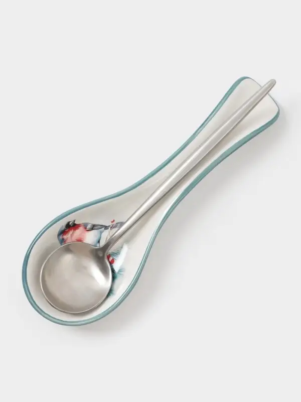 Подставка под ложку новогодняя Доляна «Зимний вечер», 22.3×7.1×2.7 см, доломит, белая Подставка под ложку новогодняя Доляна «Зимний вечер», 22.3×7.1×2.7 см, доломит, белая